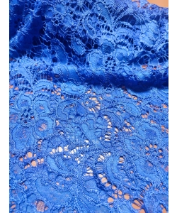 Elastyczna Koronka ażurowa Chabrowe kwiaty szer.150cm